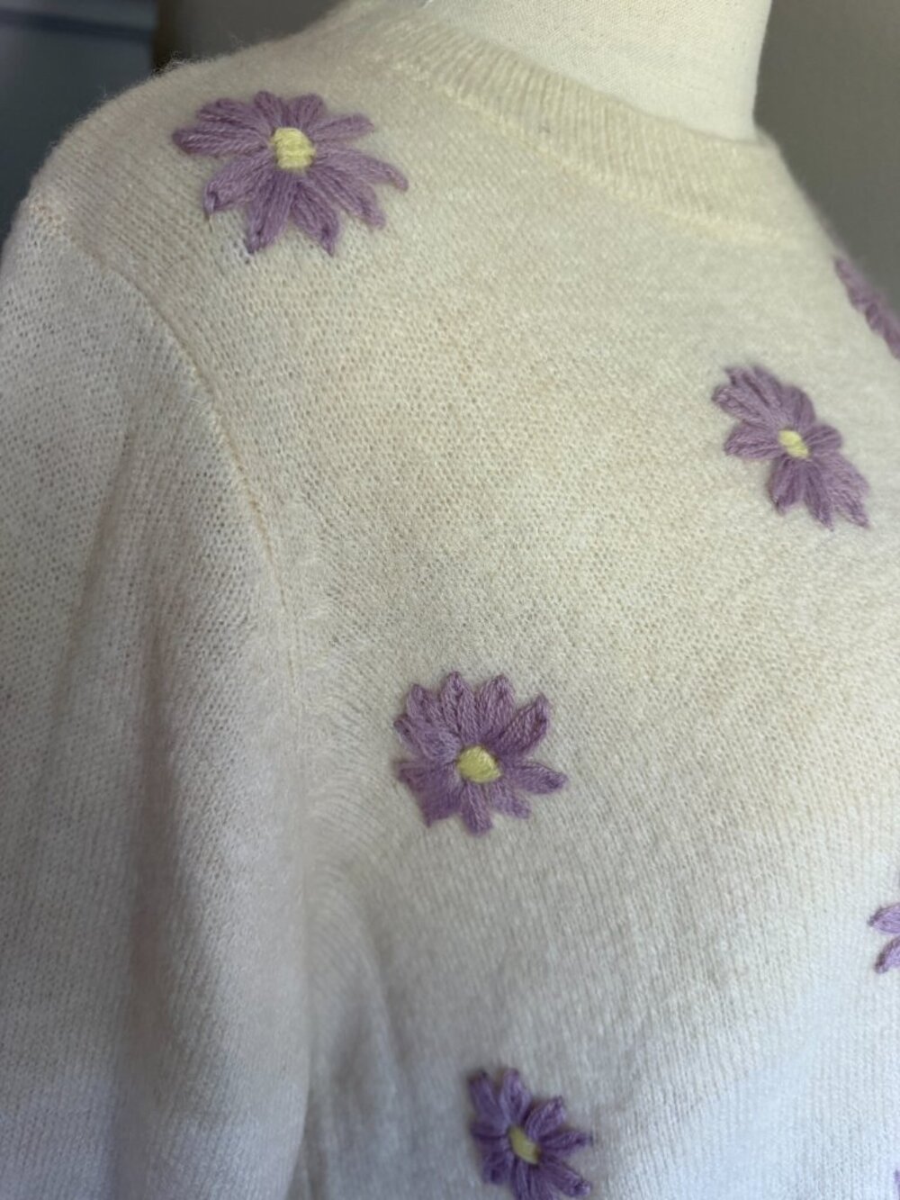 NEVER WORN FRNCH Soft Embroidered Sweater Size Small